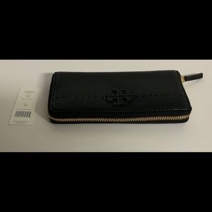 Tory Burch McGraw continental Zip Leather Wallet